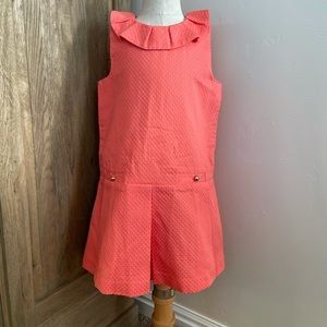 NWT Janie and Jack Coral Brocade Drop Waist Dress